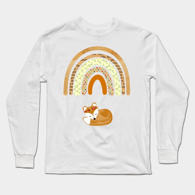 Boho Rainbow Collage Long Sleeve T-Shirt by GreenNest